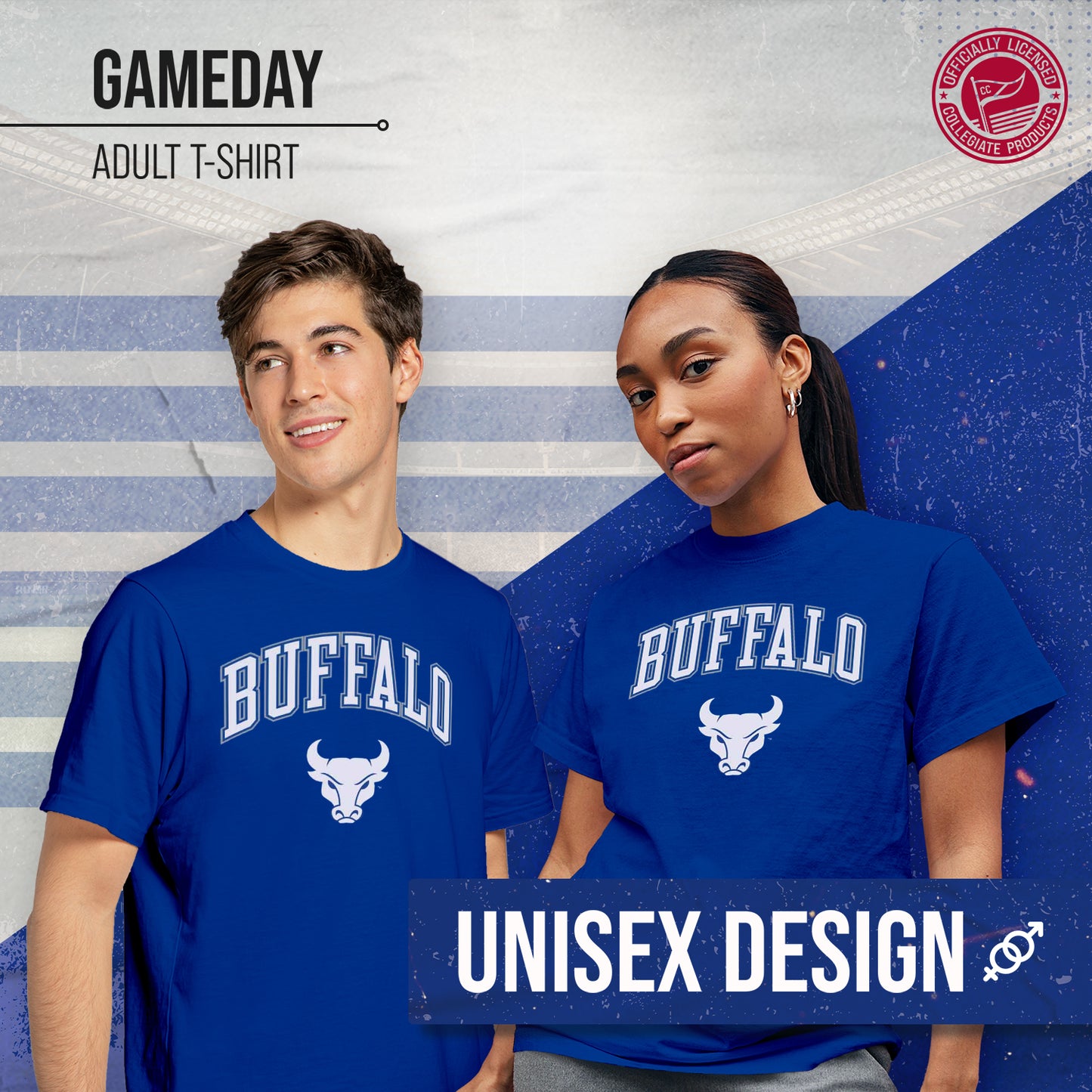 Buffalo Bulls NCAA Adult Gameday Cotton T-Shirt - Royal