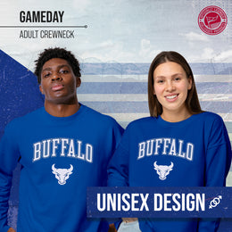 Buffalo Bulls Adult Arch & Logo Soft Style Gameday Crewneck Sweatshirt - Royal