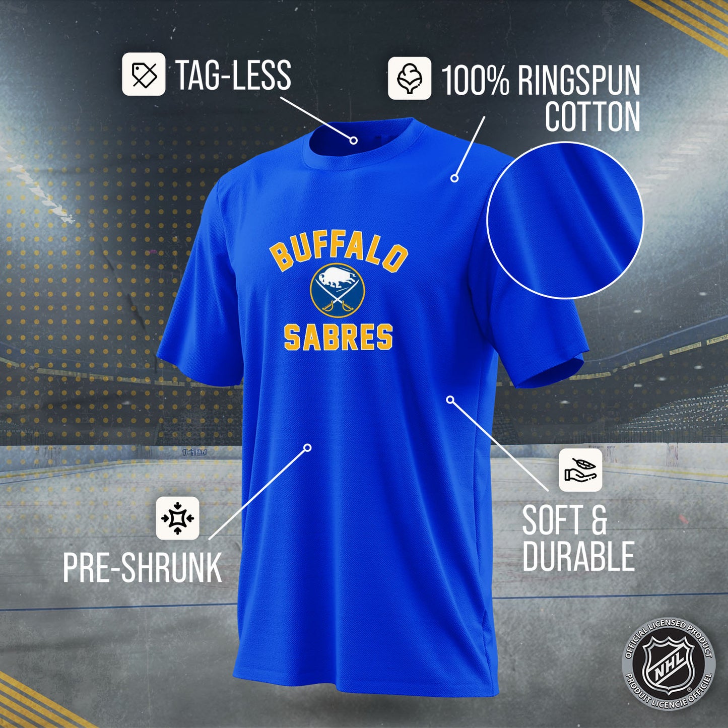 Buffalo Sabres NHL Adult Game Day Unisex T-Shirt - Royal