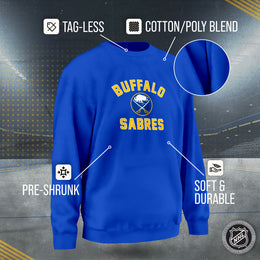Buffalo Sabres Adult NHL Gameday Crewneck Sweatshirt - Royal