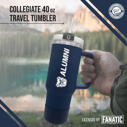 Butler Bulldogs Collegiate 40oz Stainless Steel Travel Tumbler with Handle for Alumni - Navy