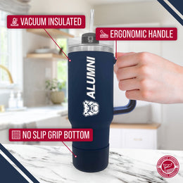 Butler Bulldogs Collegiate 40oz Stainless Steel Travel Tumbler with Handle for Alumni - Navy