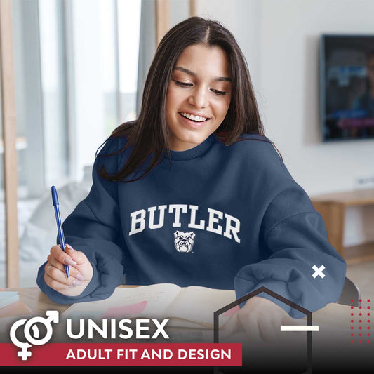 Butler Bulldogs Adult Arch & Logo Soft Style Gameday Crewneck Sweatshirt - Navy