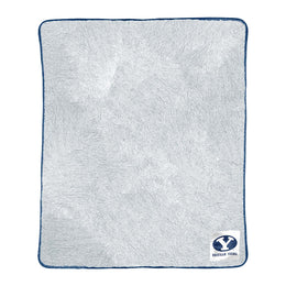 BYU Cougars NCAA Silk Sherpa College Throw Blanket - Navy