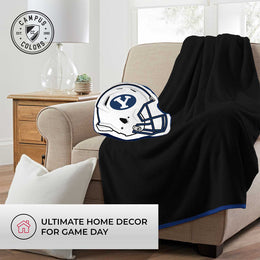 BYU Cougars NCAA Helmet Super Soft Football Pillow - White