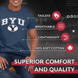 BYU Cougars NCAA Adult Gameday Cotton T-Shirt - Navy