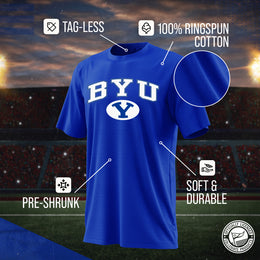 BYU Cougars NCAA Adult Gameday Cotton T-Shirt - Navy