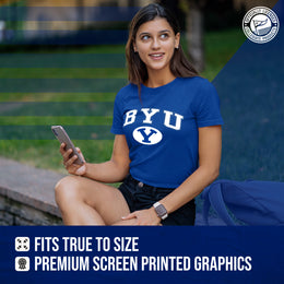BYU Cougars NCAA Adult Gameday Cotton T-Shirt - Navy
