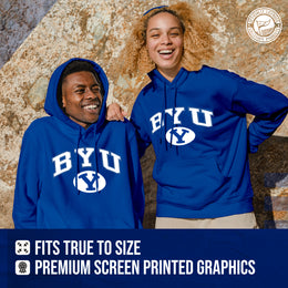 BYU Cougars Adult Arch & Logo Soft Style Gameday Hooded Sweatshirt - Navy