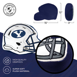 BYU Cougars NCAA Helmet Super Soft Football Pillow - White