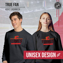Calgary Flames NHL Charcoal True Fan Crewneck Sweatshirt - Charcoal