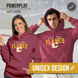 Calgary Flames NHL Adult Unisex Powerplay Hooded Sweatshirt - Red