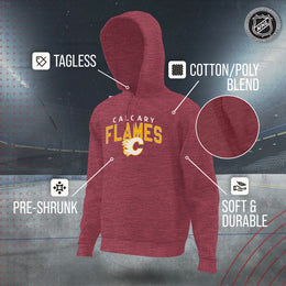 Calgary Flames NHL Adult Unisex Powerplay Hooded Sweatshirt - Red