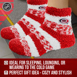 Carolina Hurricanes NHL Unisex Cozy Sleep Socks - Red