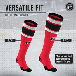 Carolina Hurricanes NHL Adult Knee High-Performance Socks - Red