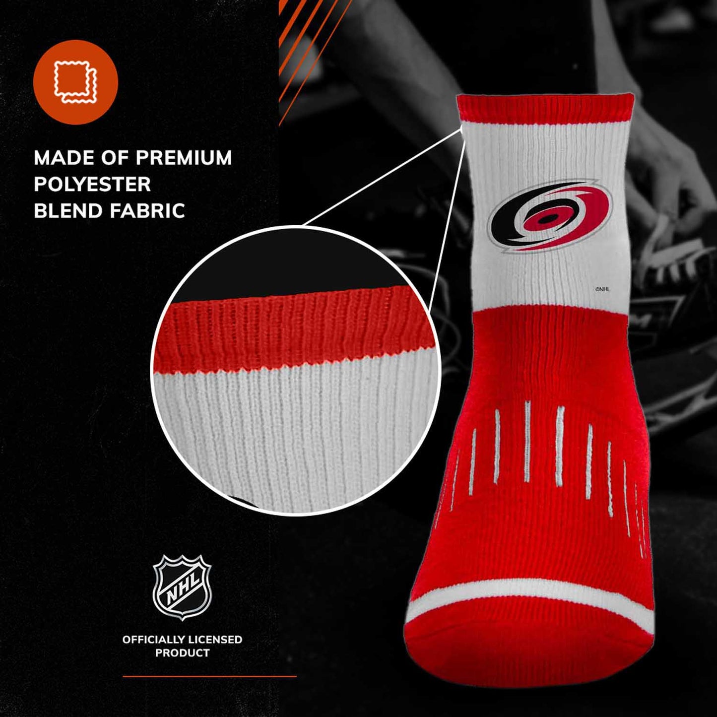Carolina Hurricanes NHL Youth Surge Socks - Red