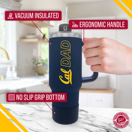 Cal Golden Bears Collegiate 40oz Stainless Steel Travel Tumbler with Handle for Dad - Navy
