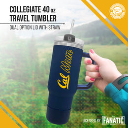 Cal Golden Bears Collegiate 40oz Stainless Steel Travel Tumbler with Handle for Mom - Navy