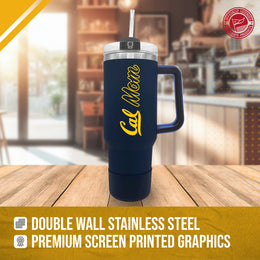 Cal Golden Bears Collegiate 40oz Stainless Steel Travel Tumbler with Handle for Mom - Navy