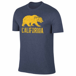 Cal Golden Bears Adult MVP Heathered Cotton Blend T-Shirt - Navy