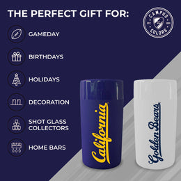 Cal Golden Bears College and University 2-Pack Shot Glasses - Team Color