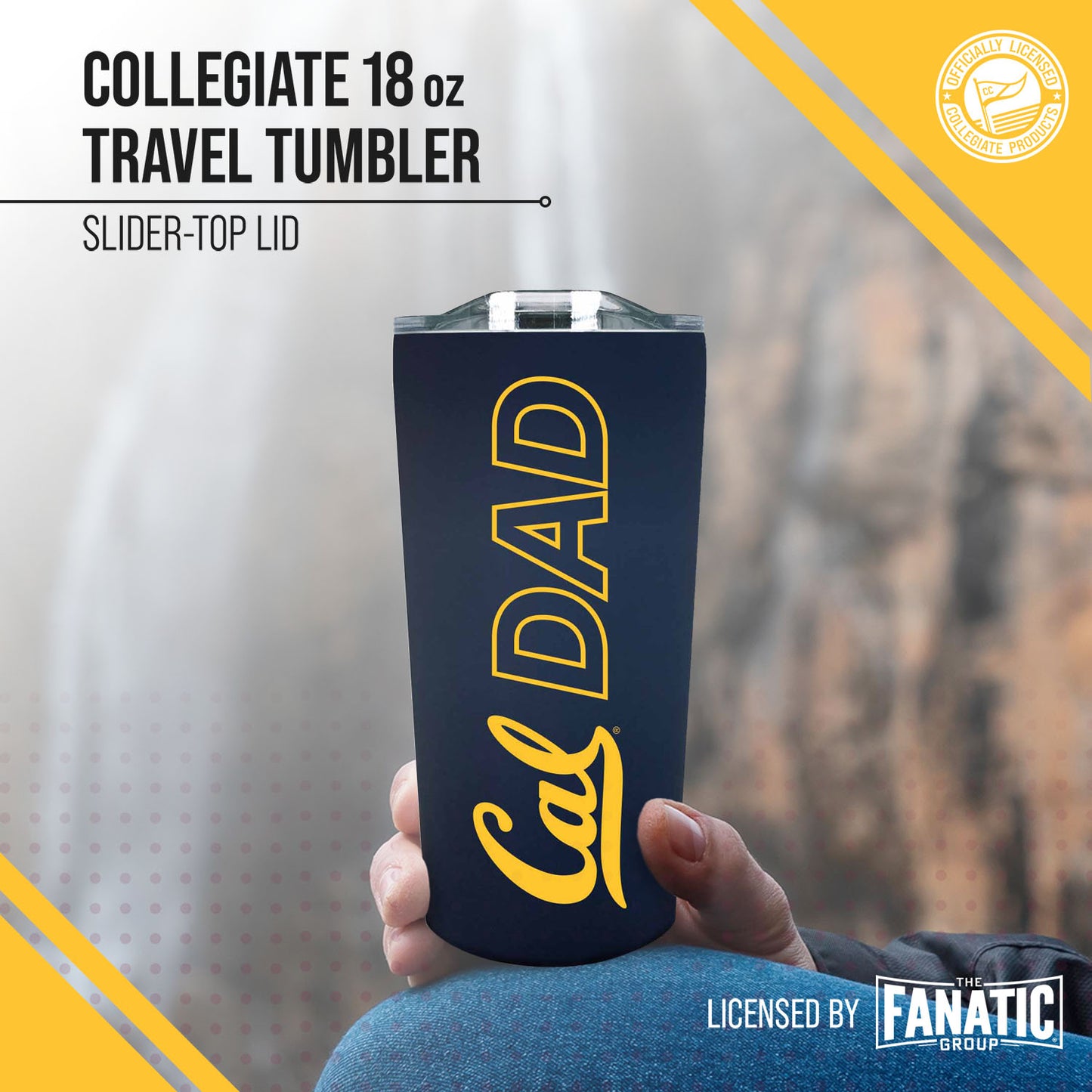 Cal Golden Bears NCAA Stainless Steel Travel Tumbler for Dad - Navy