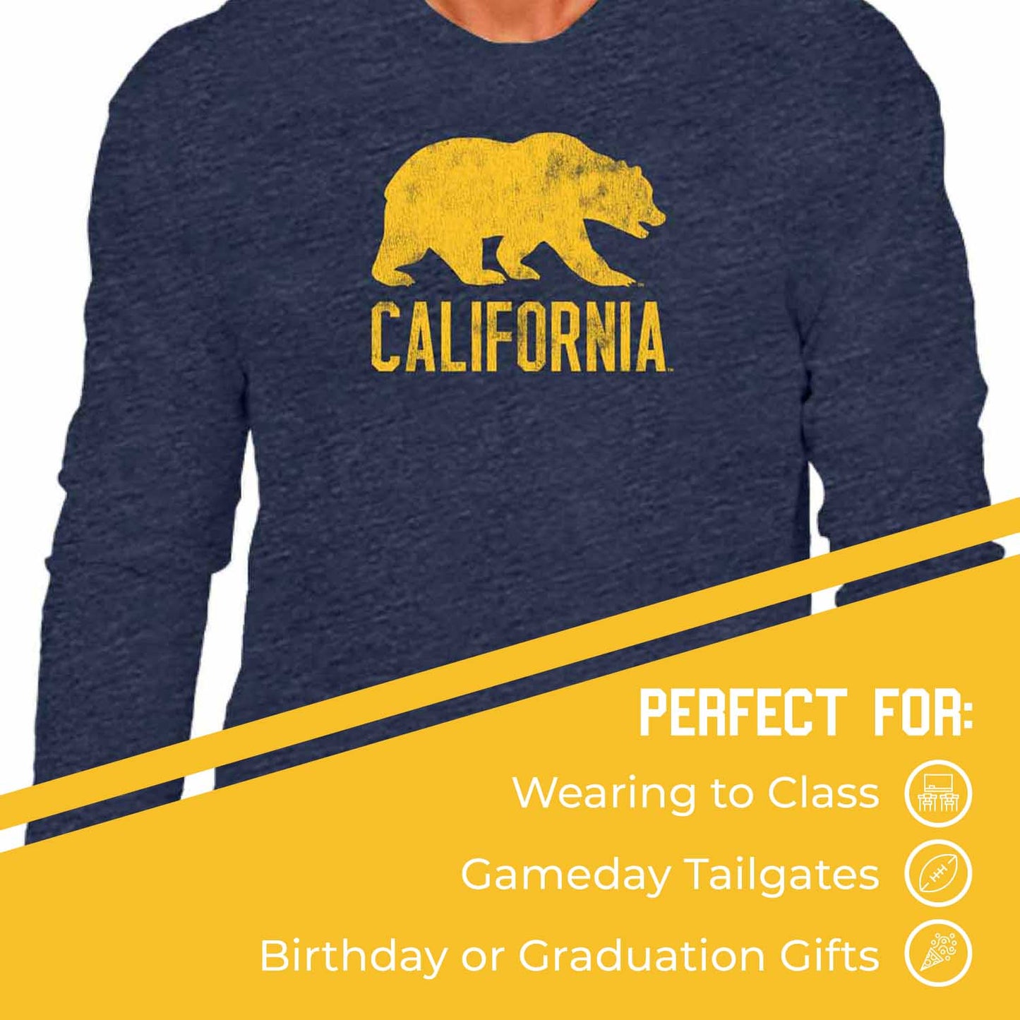 Cal Golden Bears NCAA MVP Adult Long-Sleeve Shirt - Navy