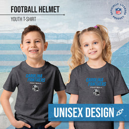 Carolina Panthers NFL Youth Football Helmet Tagless T-Shirt - Charcoal