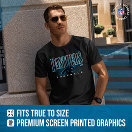 Carolina Panthers NFL Adult Overtime Blueprint Tag-Less T-Shirt - Black