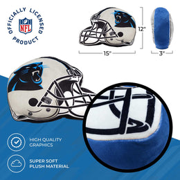 Carolina Panthers NFL Helmet Football Super Soft Plush Pillow - Carolina Blue