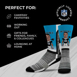 Carolina Panthers NFL Adult V Curve MVP Player Crew Socks - Blue