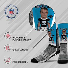 Carolina Panthers NFL Adult V Curve MVP Player Crew Socks - Blue