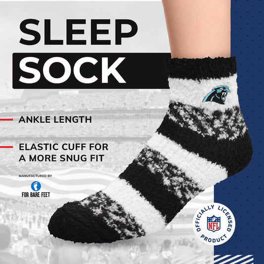 Carolina Panthers NFL Cozy Soft Slipper Socks - Black