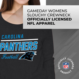 Carolina Panthers NFL Womens Crew Neck Light Weight - Charcoal