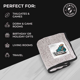 Coastal Carolina Chanticleers NCAA Silk Sherpa College Throw Blanket - Kelly Green