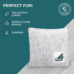 Coastal Carolina Chanticleers Two Tone Sherpa Throw Pillow - Team Color
