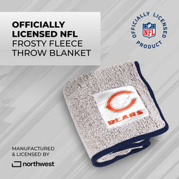 Chicago Bears NFL Silk Touch Sherpa Throw Blanket - Navy