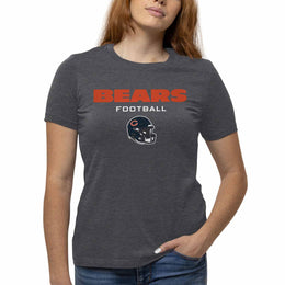 Chicago Bears Women's NFL Football Helmet Short Sleeve Tagless T-Shirt - Charcoal