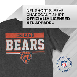 Chicago Bears NFL Adult Team Block Tagless T-Shirt - Charcoal