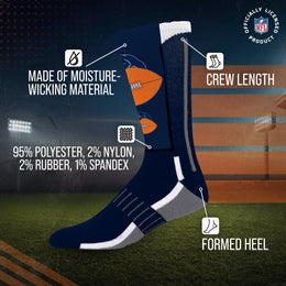 Chicago Bears NFL V Curve  Socks - Team Color