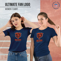 Chicago Bears Women's NFL Ultimate Fan Logo Short Sleeve T-Shirt - Navy