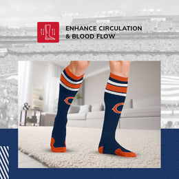 Chicago Bears NFL Adult Knee High-Performance Socks - Navy