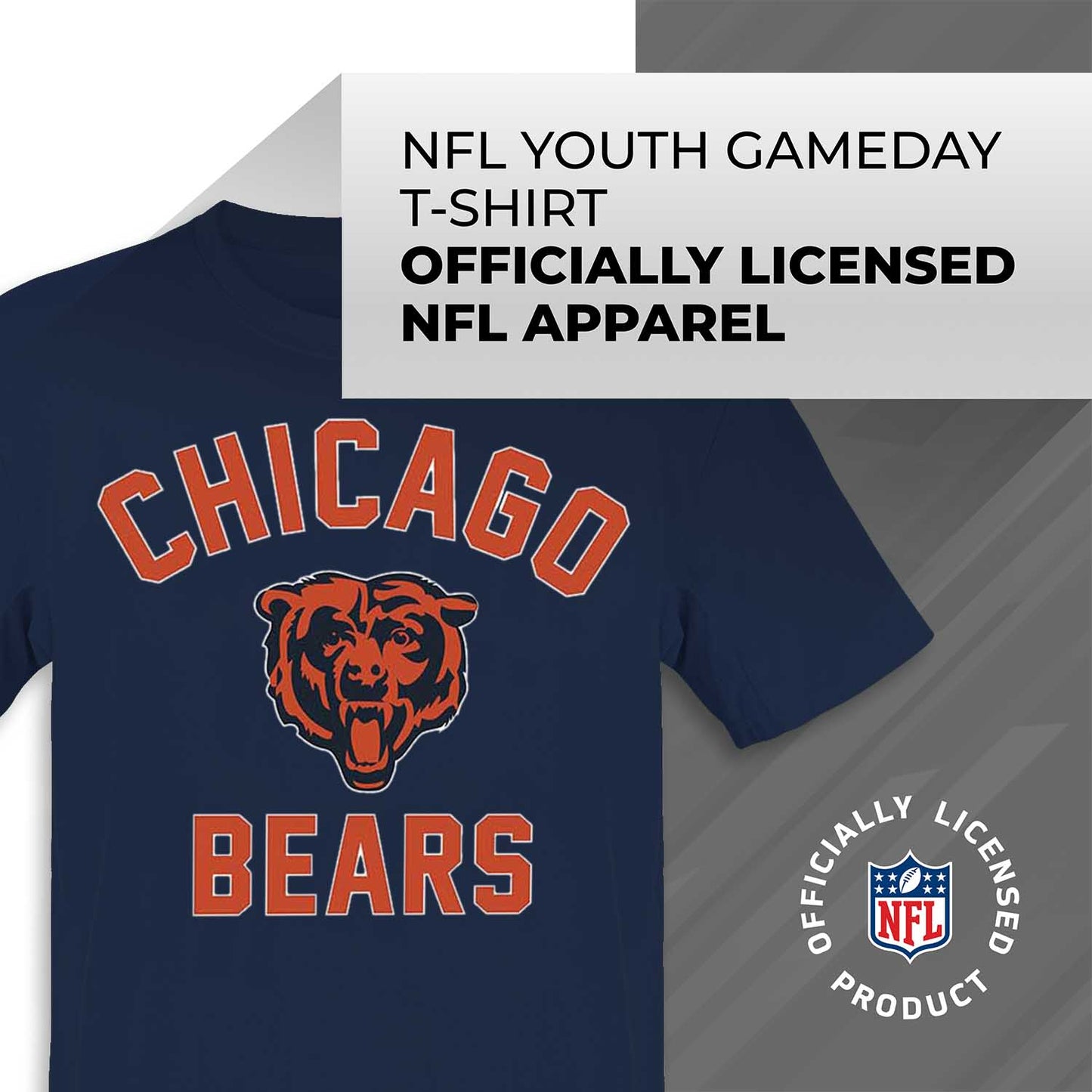 Chicago Bears NFL Youth Gameday Football T-Shirt - Navy