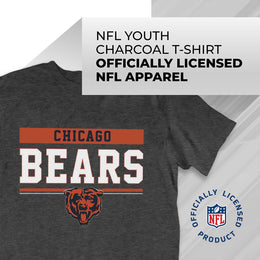 Chicago Bears NFL Youth Short Sleeve Charcoal T Shirt - Charcoal