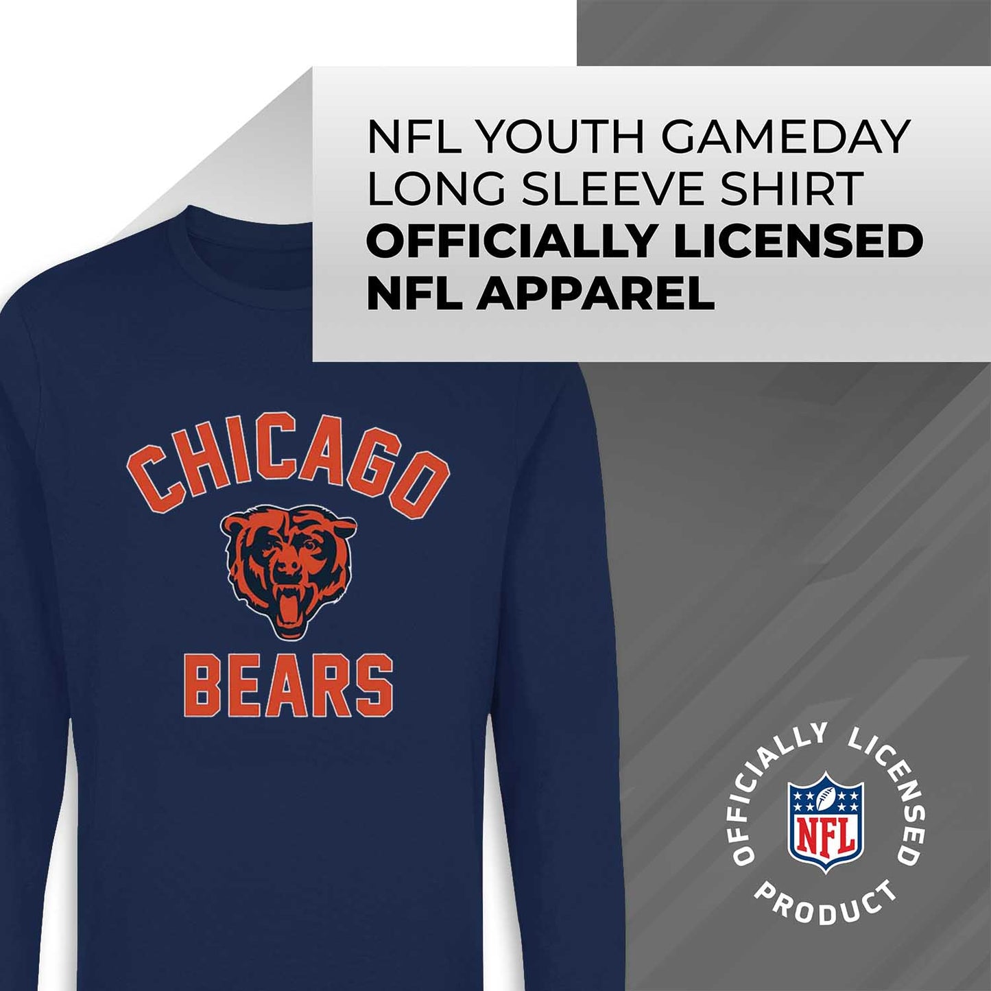 Chicago Bears NFL Youth Gameday Crewneck Sweatshirt - Navy