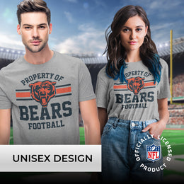 Chicago Bears NFL Adult Property Of T-Shirt - Sport Gray