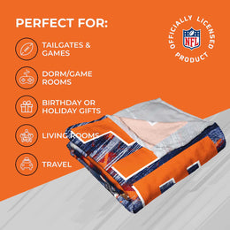 Chicago Bears NFL Hi-Def Justin Fields Silk Blanket - Navy