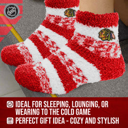 Chicago Blackhawks NHL Unisex Cozy Sleep Socks - Red