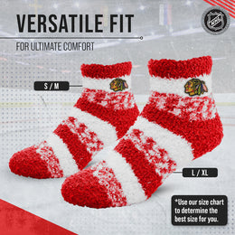 Chicago Blackhawks NHL Unisex Cozy Sleep Socks - Red