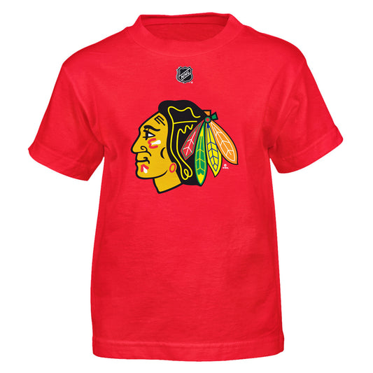 Chicago Blackhawks  Youth Player Name and Number T-Shirt - Red